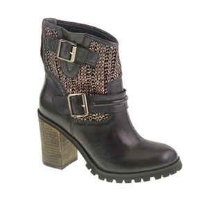 Chinese laundry womens leafy boot ,black/pewter leather, 9M  US